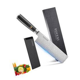 Fynk1 Strendier Nakiri Knife - 6.5 Inch Sharp Japanese Chef High Carbon Stainless Stee