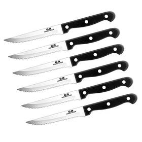 Kk008 Strendier G.a Homefavor 6-piece Steak Knife Set Serrated Stainless Steel Sharp Blade Fl