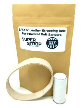 Super Strop 304624203565 3/4x12 Inch Leather Honing Belt Fits Ken Onion Work Sharp Wsktsko