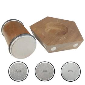 Suwajume 635401381498 Rolling Knife Sharpener 5 Magnetic Base With 3 Pcs Sharpening Stone For All