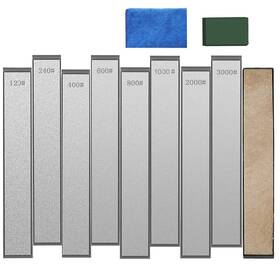 Suwajume 635405924332 8 Pcs Diamond Knife Sharpening Stones Stone Set With Base For Kitche