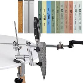 Suwajume 639394792552 Professional Knife Sharpener With 12 Whetstones 360 Rotation Flip Design