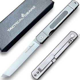 Tactical Gearz 765657194471 Higonokami Pocket Folding Knife Solid Tc4 Titanium Handle Japanese Style To