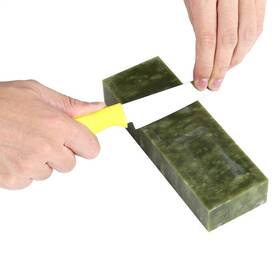 Taidda 701069531206 Double Side Green Knife Sharpener Grit Fine Grindstone Jade Whetstone