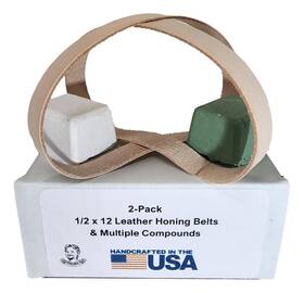Tamrod Holdings Llc 1/2x12-2 Leatherbeltman 2 Pack Of 1/2 Inch X 12 Leather Honing And Polishing Belt - Strop F