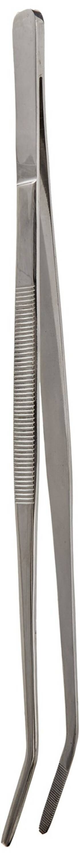 M-2260p Tamsco Tweezers Tongs 12-inch Rubber Tipped Stainless Angled Serrated