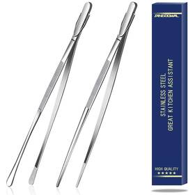 002315 Tangoowal 2 Pcs 12-inch Fine Long Tweezers For Cooking Stainless Steel Kitch... Fast Ship