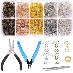 Tazanma Ehk-01 5 Colors Earring Hooks Kit Hypoallergenic Ear Wires And 1000pcs Jump Rings Fo