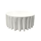 Tcpop132r Whitep11 La Linen Polyester Poplin Tablecloth White Round 840310102694