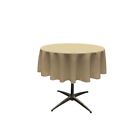 Tcpop51r-taupep13 Tcpop51r Taupep13 La Linen Polyester Poplin Tablecloth Taupe Round 840310108269