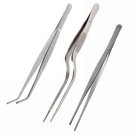 Tfnzaa1546855 Teanfa Tongs Tweezers 5.5 Inches Stainless Steel Tweezer With Cooking Utensils