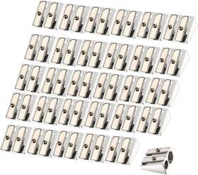 Tecunite 615517139398 36 Pack Metal Pencil Sharpeners 2 Holes Manual Silver