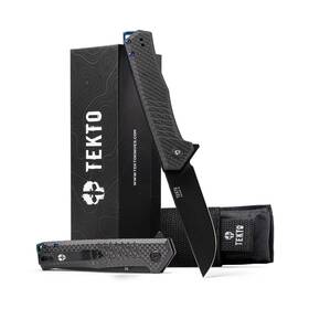 Tekto 850034486710 F1 Alpha Folding Pocket Knife - Modified Straight Back Blade Titanium C