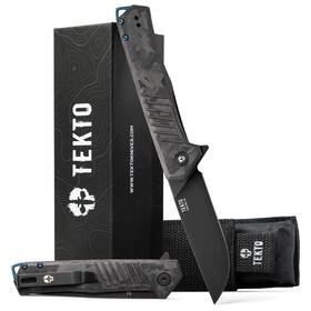 Tekto 850034486727 Knives F1 Alpha Folding Pocket Knife - Modified Straight Back Blade Titanium