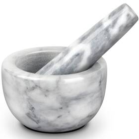 Cy0217 Tera Mortar And Pestle Set Marble Small Bowl Solid Stone Grinder Spice Herb G