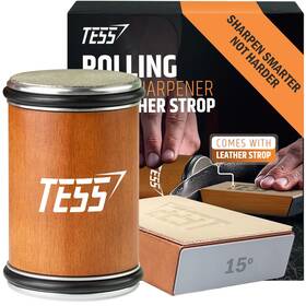 Tess 198715979626 Rolling Knife Sharpener Kit - Comes With Leather Strop Roller Kitchen