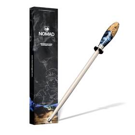 The Cooking Guild 860009487758 Honing Rod - 10 Inches Nomad Series High Carbon German Stainless Steel Kn