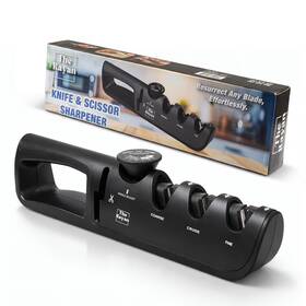The Rayan 609484744570 Knife Sharpener 4in1 With Nonslip Base And Adjustable Angle Guide Perfect F