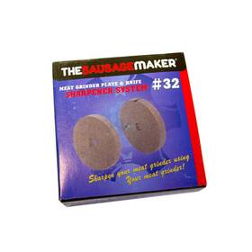 The Sausage Maker 015913321227 Meat Grinder Knife And Plate Sharpening System Coarse Grind #32 Grinde