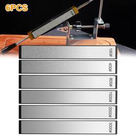 180-3000 Thesiliconvalley 600609602966 6pcs Grit Diamond Knife Sharpening Plate Honing Stone Whetstone Kit
