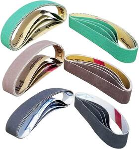 Tockrop 721353779992 24 Pcs 3/4 Inch X 12 Replacement Knife Sharpener Sanding Belt Kit For Work