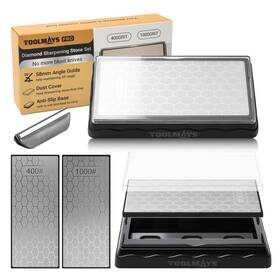 Tms000328 Toolmays Sharpening Stone Double-sided Grit 400/1000 Diamond Honeycomb Surface Plate