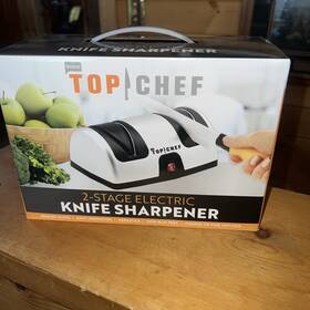 Top Chef 641956440610 Electric Knife Sharpener - Two Stage Sharpening System New In Box