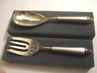 Towle Copenhagen Silver Plate Serving Fork Spoon With Frosted Handle