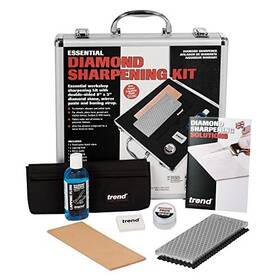 Trend 027654061848 Essential Diamond Sharpening Kit With 300/1000 Grit Bench Stone Lapp Inch