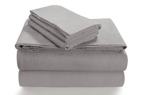 Solfl170sstwsg Tribeca Living Solid 5-ounce Flannel Extra Deep Pocket Silver