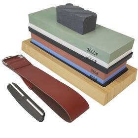 Tsfawamoe 635401381054 Knife Sharpening Stone 2 Side Waterstone Set Grit 240/800 3000/8000 - Whets