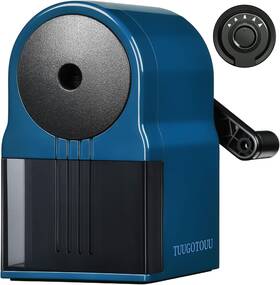 Xbd0901 Tuugotouu Manual Pencil Sharpener Hand Crank Sharpeners For Kids Adjustable Blue