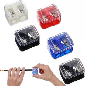 632252 Tyqour 5pcs Eye Pencil Sharpener For Women Lip Liner Black Red Blue White