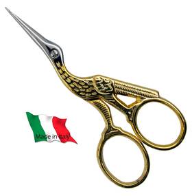 13320 Ultima 3-1/2-inch Forged Gold-plated Stork Embroidery And Sewing Scissors