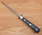 Unbranded Heavy Duty Silver Tone Black Knife Sharpener Stick Only