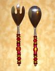 Unbranded Salad Servers Colorful Jeweled Handles 028859820075