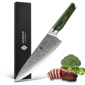 V100-01 Veroxis Damascus Chef Knife 8 Inch Professional Japanese Kitchen Knives Sharp High C