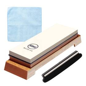 Vigorcraft 580706960175 Japanese Whetstone Starter Set - Dual 1000/6000 Grit Knife Sharpening Stone W