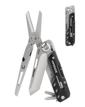Vak5 Viperade Folding Knife With Scissors Pocket Multitool Belt C