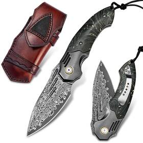 Vnla Vn2603dm Handmade Vg10 Core Damascus Steel Folding Pocket Knife Forged S