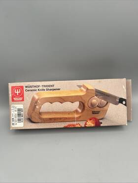 2900 W Sthof 430023988113 Wusthof Trident Ceramic Knife Sharpener Vintage Wood Wooden Handle