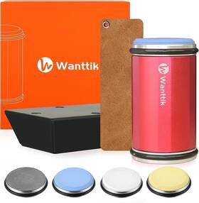 Wanttik Rs3-red Roller Knife Sharpener Kit 4 Honing Discs Multi-angle Limited Edition Red