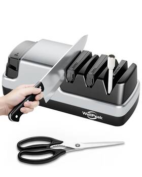 Wellpeak 850067137115 Multifunctional 4-stage Electric Knife Scissor Sharpener Diamond A