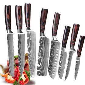 Wellsure 645569776951 Kitchen Knife Set Professional 8 Pcs Chef ... Fast Ship