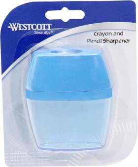15234 Westcott 2-hole Manual Crayon And Pencil Sharpener For Single Pink