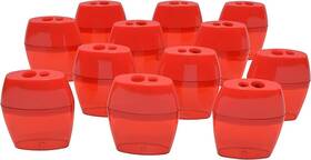 55877 Westcott 2-hole Manual Pencil Sharpeners For School Red 12 Assorted