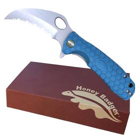 Hb1128 Western Active Honey Badger Pocket Knife Folding Flipper Edc Deep Carry For Outdoor T