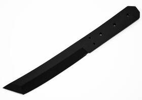 A-blank-01-1095-black Whole Earth Supply 1095 High Carbon Steel Traditional Tanto Knife Blank Blade Hunting Skinning S