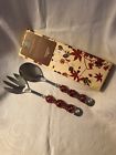 Wild Eye Designs Jeweled Beaded Stainless Salad Server Set