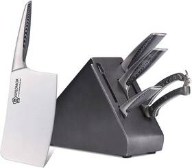 Ry-yin-6jt Wildmok 6pcs Knife Block Set Stainless Steel Asian Kitchen Knives With St